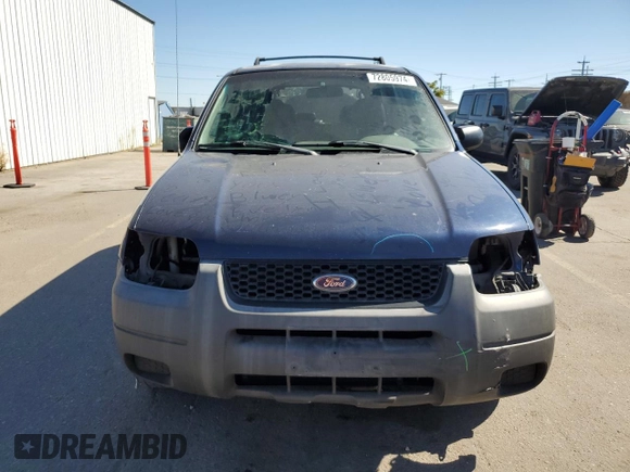 2003 Ford Escape XLS Popular with VIN 1FMYU021X3KA18362, listed as a Copart auction lot 72805974 with 77,004 mi miles and Salvage Title. Bid and sale history available at carsss.com. Image 5.