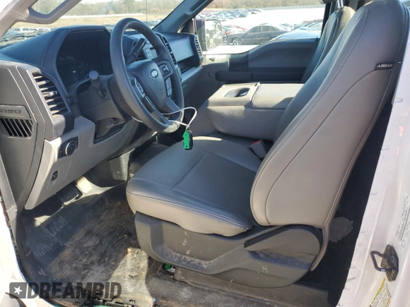 2019 Ford F-150 XL with VIN 1FTMF1CB3KKE88029, listed as a Copart auction lot 38526814 with 99,657 mi miles and Salvage title. Bid and sale history available at DreamBid. Image 7.