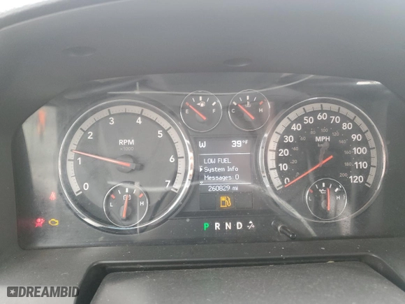 2009 Dodge Ram 1500 Laramie with VIN 1D3HB13T39J522595, listed as a Copart auction lot 50771955 with 260,829 mi miles and Clean Title. Bid and sale history available at carsss.com. Image 9.
