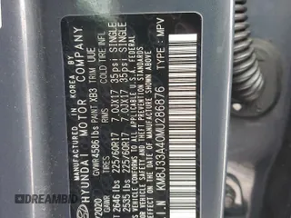 2021 Hyundai Tucson Value with VIN KM8J33A40MU286876, listed as a Copart auction lot 44753335 with Not Provided miles and Salvage Title. Bid and sale history available at DreamBid. Image 13.