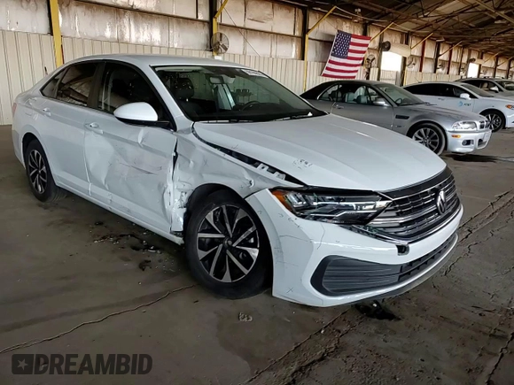 2024 Volkswagen Jetta S with VIN 3VW5M7BU7RM103801, listed as a Copart auction lot 59160625 with 52,465 mi miles and Salvage title. Bid and sale history available at DreamBid. Image 13.