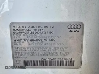 2012 Audi Q5 Premium z VIN WA1CFAFP1CA1204, wystawiony jako Copart lot #60001485 z przebiegiem 134 934 mil mil oraz Czysty tytuł • Clean title. Historia ofert i sprzedaży dostępna na DreamBid. Obrazek 10.