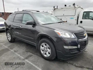 2015 Chevrolet Traverse LS z VIN 1GNKRFKD5FJ297259, wystawiony jako Copart lot #59894545 z przebiegiem 122 142 mil mil oraz Szkoda całkowita • Salvage title. Historia ofert i sprzedaży dostępna na DreamBid. Obrazek 4.