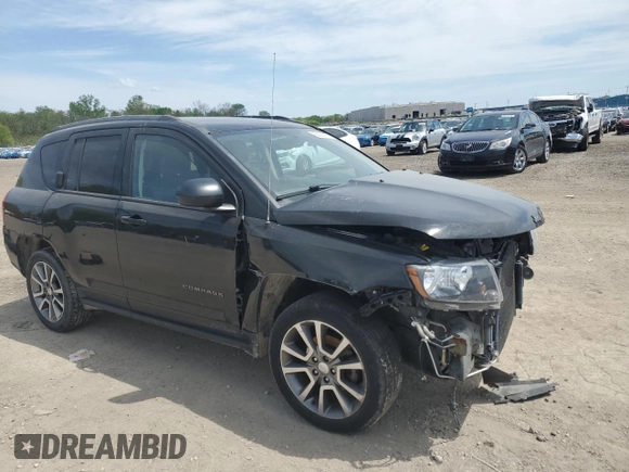 2016 Jeep Compass Sport SE with VIN 1C4NJCBA8GD649929, listed as a Copart auction lot 55960165 with 109,601 mi miles and Salvage title. Bid and sale history available at DreamBid. Image 4.