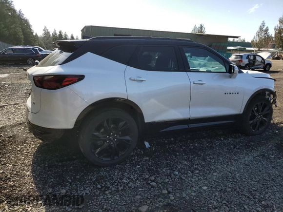 2022 Chevrolet Blazer RS with VIN 3GNKBKRS4NS198298, listed as a Copart auction lot 47863555 with 38,442 mi miles and Salvage title. Bid and sale history available at DreamBid. Image 3.