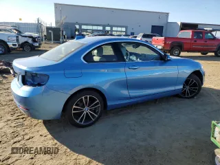 2020 BMW 2 Series 230i with VIN WBA2J1C05L7E57082, listed as a Copart auction lot 43057505 with 2,250 mi miles and Salvage Title. Bid and sale history available at carsss.com. Image 3.
