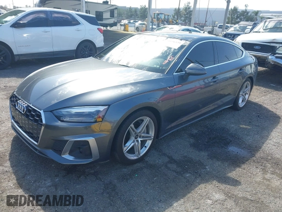 2022 Audi A5 Sportback S line Premium with VIN WAUDACF5XNA028633, listed as a IAAI auction lot 41696539 with 1 mi miles. Bid and sale history available at carsss.com. Image 17.