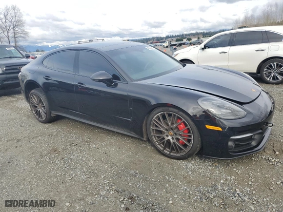 2023 Porsche Panamera S with VIN WP0AB2A70PL130052, listed as a Copart auction lot 46674545 with 12,615 mi miles and Salvage Title. Bid and sale history available at carsss.com. Image 4.