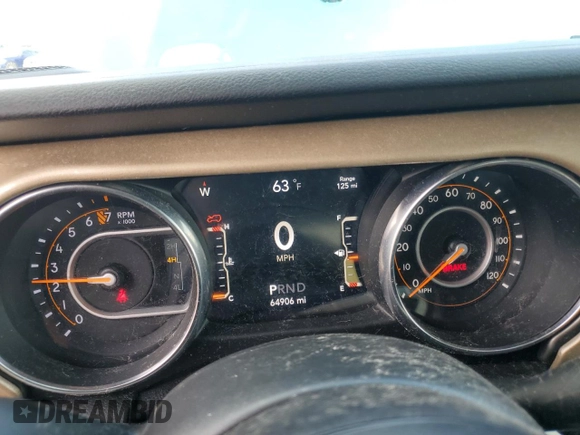 2019 Jeep Wrangler Unlimited Sport S with VIN 1C4HJXDG0KW602803, listed as a Copart auction lot 55640145 with 64,906 mi miles and Salvage title. Bid and sale history available at DreamBid. Image 9.