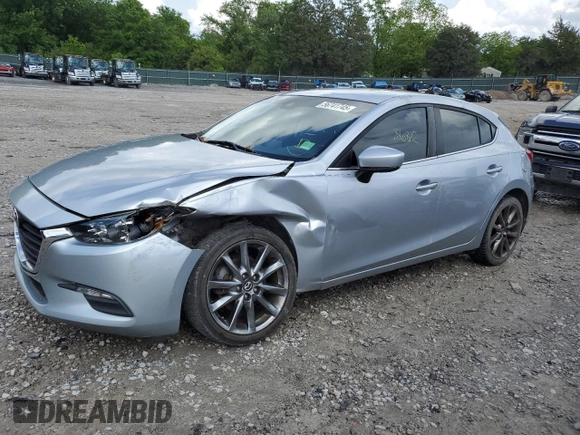 2018 Mazda 3 Touring z VIN 3MZBN1L30JM164074, wystawiony jako Copart lot #56741745 z przebiegiem 86 812 mil mil oraz Szkoda całkowita • Salvage title. Historia ofert i sprzedaży dostępna na DreamBid. Obrazek 1.