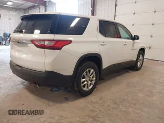 2021 Chevrolet Traverse LS with VIN 1GNERFKW8MJ166905, listed as a IAAI auction lot 42044937 with 96,542 mi miles and . Bid and sale history available at DreamBid. Image 4.