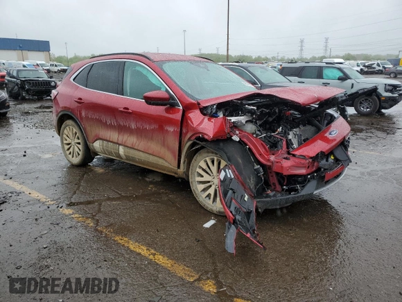 2022 Ford Escape Titanium with VIN 1FMCU9J94NUA90574, listed as a Copart auction lot 56940865 with 23,795 mi miles and Non repairable. Bid and sale history available at DreamBid. Image 4.