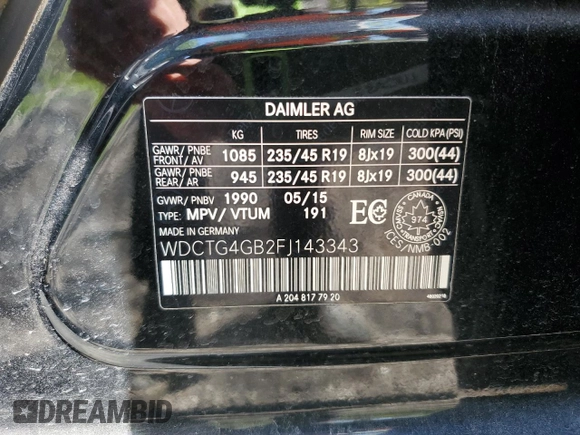 2015 Mercedes-Benz GLA 250 z VIN WDCTG4GB2FJ143343, wystawiony jako Copart lot #55660055 z przebiegiem 108 762 mil mil oraz Szkoda całkowita • Salvage title. Historia ofert i sprzedaży dostępna na DreamBid. Obrazek 13.