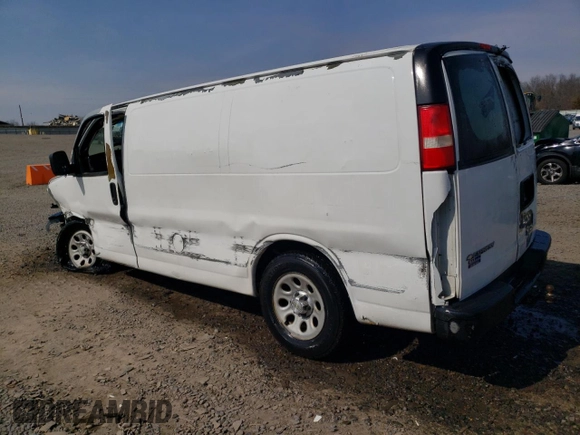 2010 Chevrolet Express Cargo Van with VIN 1GCUGADX0A1100654, listed as a Copart auction lot 47570865 with 0 mi miles and Salvage Title. Bid and sale history available at carsss.com. Image 2.