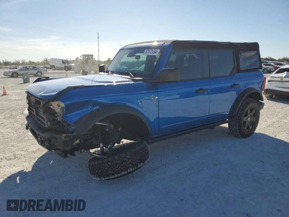 2024 Ford Bronco with VIN 1FMDE1BHXRLA88798, listed as a Copart auction lot 87472494 with 911 mi miles and Salvage title. Bid and sale history available at DreamBid. Image 1.