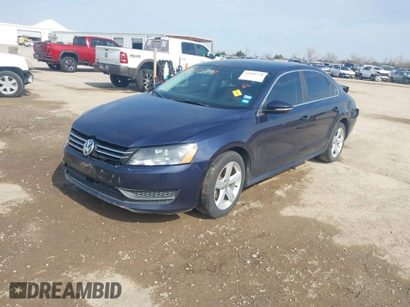 2012 Volkswagen Passat SE with VIN 1VWBH7A3XCC083374, listed as a IAAI auction lot 41585778 with 187,362 mi miles. Bid and sale history available at carsss.com. Image 2.