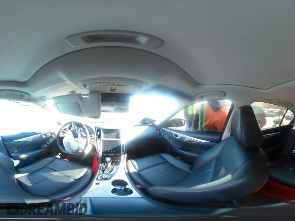 2015 Infiniti Q50 Premium with VIN JN1BV7AR1FM422217, listed as a Copart auction lot 77656424 with Not provided miles and Salvage title. Bid and sale history available at DreamBid. Image 13.