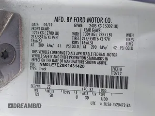 2019 Ford Transit Connect XL с VIN NM0LE7E20K1431420, выставлен на аукционе IAAI как лот 41918902 с пробегом 73 901 миль миль и . История ставок и продаж доступна на DreamBid. Изображение 9.