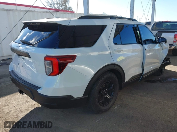 2023 Ford Explorer Timberline with VIN 1FMSK8JH7PGA75569, listed as a IAAI auction lot 41687354 with 36,767 mi miles. Bid and sale history available at carsss.com. Image 4.