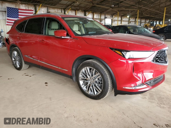 2024 Acura MDX Advance with VIN 5J8YE1H89RL017218, listed as a Copart auction lot 51712035 with 21,906 mi miles and Salvage title. Bid and sale history available at DreamBid. Image 4.