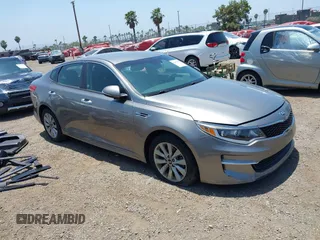 2018 Kia Optima LX with VIN 5XXGT4L34JG266575, listed as a IAAI auction lot 42458844 with 73,394 mi miles and . Bid and sale history available at DreamBid. Image 1.