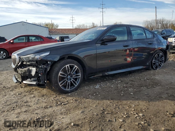 2024 BMW 5 Series 530i xDrive with VIN WBA53FJ07RCS03474, listed as a Copart auction lot 80010744 with 0 mi miles and Salvage Title. Bid and sale history available at carsss.com. Image 1.