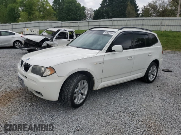 2006 BMW X3 3.0i with VIN WBXPA93486WG81891, listed as a Copart auction lot 52623155 with 217,793 mi miles and Salvage Title. Bid and sale history available at carsss.com. Image 1.