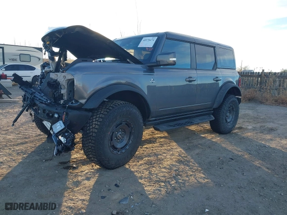 2024 Ford Bronco Outer Banks with VIN 1FMDE8BH3RLA99621, listed as a IAAI auction lot 40978474 with 4,002 mi miles. Bid and sale history available at carsss.com. Image 22.