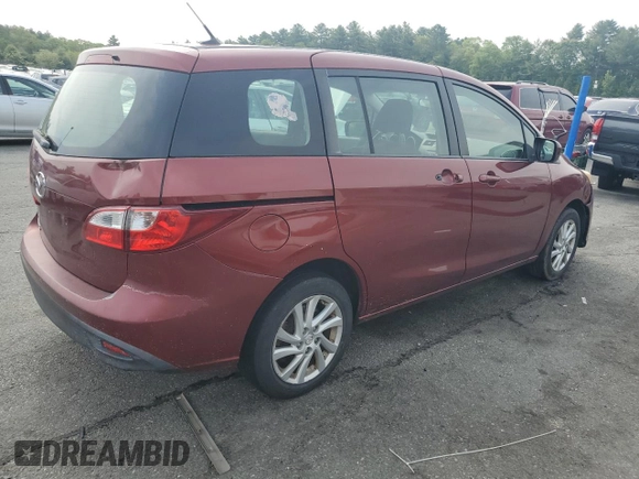 2012 Mazda 5 Sport with VIN JM1CW2BL4C0110696, listed as a Copart auction lot 58699865 with 201,603 mi miles and Salvage title. Bid and sale history available at DreamBid. Image 3.