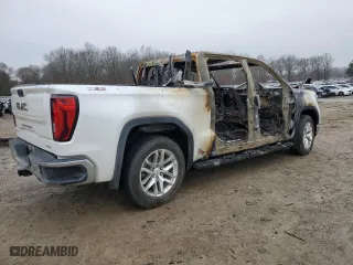 2019 GMC Sierra 1500 SLT with VIN 3GTU9DEL0KG301903, listed as a Copart auction lot 86650114 with 0 mi miles and Salvage Title. Bid and sale history available at carsss.com. Image 3.