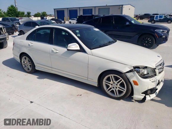 2009 Mercedes-Benz C 350 Sport with VIN WDDGF56X69R056988, listed as a Copart auction lot 58310825 with 153,579 mi miles and Salvage title. Bid and sale history available at DreamBid. Image 4.