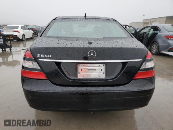 2007 Mercedes-Benz S 550 with VIN WDDNG71X37A082239, listed as a Copart auction lot 43157965 with 51,302 mi miles and Salvage Title. Bid and sale history available at DreamBid. Image 6.