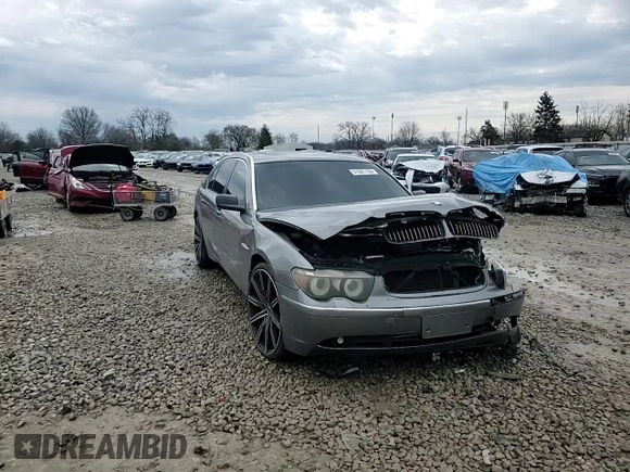 2005 BMW 7 Series 745Li with VIN WBAGN63515DS56509, listed as a Copart auction lot 51021155 with 0 mi miles and Salvage Title. Bid and sale history available at carsss.com. Image 11.