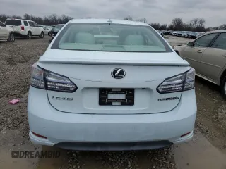 2010 Lexus HS 250h with VIN JTHBB1BA0A2026729, listed as a Copart auction lot 85671574 with 164,136 mi miles and Salvage Title. Bid and sale history available at DreamBid. Image 6.