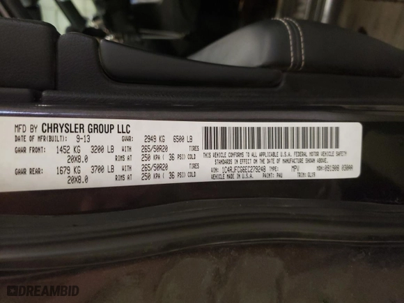 2014 Jeep Grand Cherokee Overland with VIN 1C4RJFCG6EC279248, listed as a Copart auction lot 49300895 with 165,248 mi miles and Salvage Title. Bid and sale history available at carsss.com. Image 13.