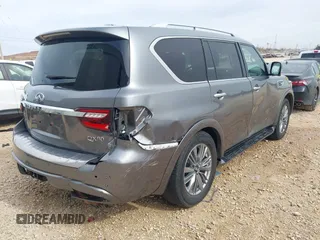 2021 Infiniti QX80 PREMIUM SELECT with VIN JN8AZ2AF9M9718838, listed as a IAAI auction lot 41797875 with 80,597 mi miles. Bid and sale history available at carsss.com. Image 4.