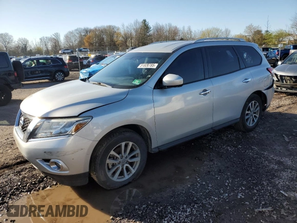 2016 Nissan Pathfinder Platinum with VIN 5N1AR2MM7GC634557, listed as a Copart auction lot 51820785 with 166,205 mi miles and Salvage Title. Bid and sale history available at carsss.com. Image 1.