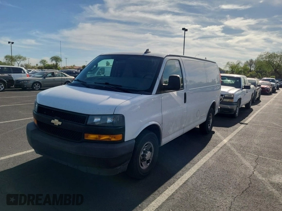 2019 Chevrolet Express Cargo with VIN 1GCWGAFG2K1328176, listed as a IAAI auction lot 42621284 with 97,123 mi miles and . Bid and sale history available at DreamBid. Image 19.