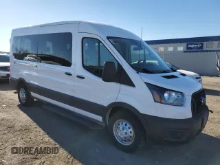 2023 Ford Transit Passenger XL with VIN 1FBAX9C85PKC11039, listed as a Copart auction lot 88472055 with 8,569 mi miles and Salvage Title. Bid and sale history available at DreamBid. Image 4.