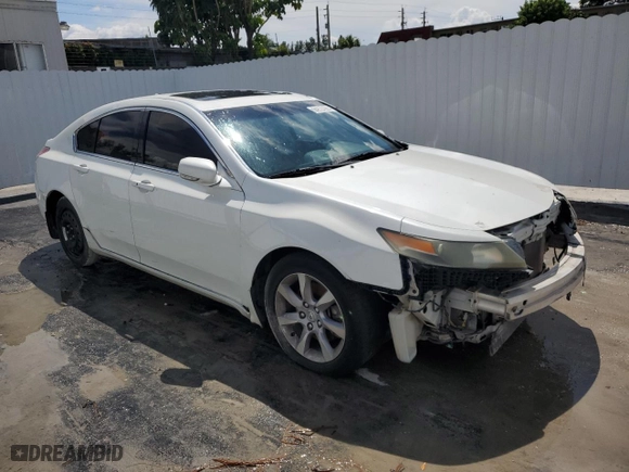2013 Acura TL Tech with VIN 19UUA8F54DA002822, listed as a Copart auction lot 72584914 with 0 miles and Salvage Title. Bid and sale history available at carsss.com. Image 4.