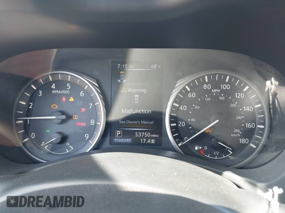 2021 Infiniti Q50 Luxe z VIN JN1EV7BR7MM750265, wystawiony jako IAAI lot #41943953 z przebiegiem 53 750 mil mil oraz . Historia ofert i sprzedaży dostępna na DreamBid. Obrazek 7.
