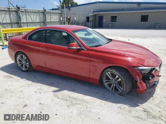 2017 BMW 4 Series 430i z VIN WBA4U7C31H5H20362, wystawiony jako Copart lot #51613525 z przebiegiem 23 199 mil mil oraz Szkoda całkowita • Salvage title. Historia ofert i sprzedaży dostępna na DreamBid. Obrazek 4.