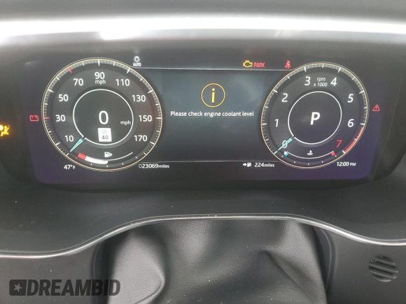 2021 Jaguar F-Pace S with VIN SADCJ2EX0MA681308, listed as a Copart auction lot 47428885 with 23,069 mi miles and Salvage title. Bid and sale history available at DreamBid. Image 9.