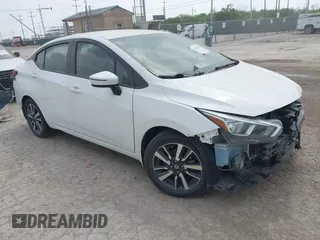 2021 Nissan Versa SV with VIN 3N1CN8EV6ML859896, listed as a IAAI auction lot 42061688 with 92,090 mi miles. Bid and sale history available at carsss.com. Image 1.
