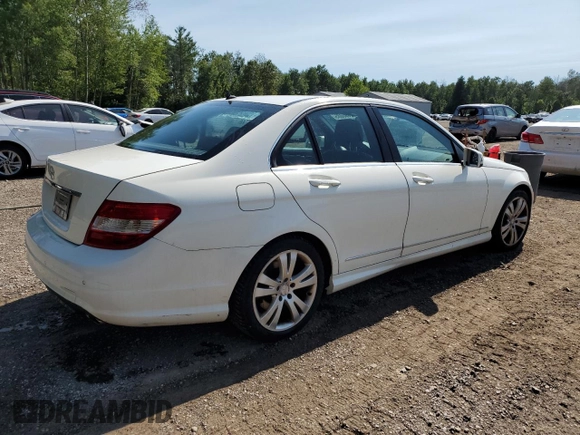 2011 Mercedes-Benz C with VIN WDDGF5CB9BF631438, listed as a Copart auction lot 62860085 with 204,528 mi miles and Salvage title. Bid and sale history available at DreamBid. Image 3.