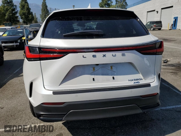 2025 Lexus NX 350h Premium with VIN JTJGKCEZXS2046795, listed as a Copart auction lot 55152575 with 3,611 mi miles and Clean title. Bid and sale history available at DreamBid. Image 6.