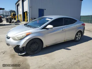 2013 Hyundai Elantra GLS PZEV with VIN 5NPDH4AE9DH261714, listed as a Copart auction lot 52478565 with 308,657 mi miles and Salvage Title. Bid and sale history available at carsss.com. Image 1.