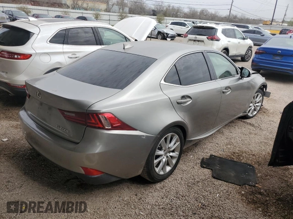 2016 Lexus IS 200t with VIN JTHBA1D27G5035640, listed as a Copart auction lot 46636135 with 128,596 mi miles and Clean Title. Bid and sale history available at DreamBid. Image 3.