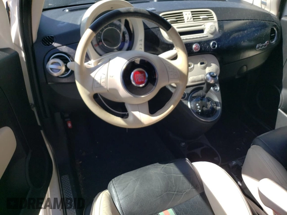 2012 FIAT 500 Gucci with VIN 3C3CFFER4CT271886, listed as a Copart auction lot 47859275 with 104,608 mi miles and Salvage Title. Bid and sale history available at carsss.com. Image 8.