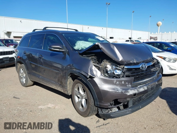 2015 Toyota Highlander Limited with VIN 5TDYKRFH0FS067881, listed as a IAAI auction lot 41272012 with 94,423 mi miles and . Bid and sale history available at DreamBid. Image 1.